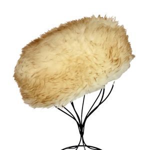 VINTAGE Saks Fifth Avenue Italian Made Dyed Tuscan Lamb Fleece Pillbox Hat